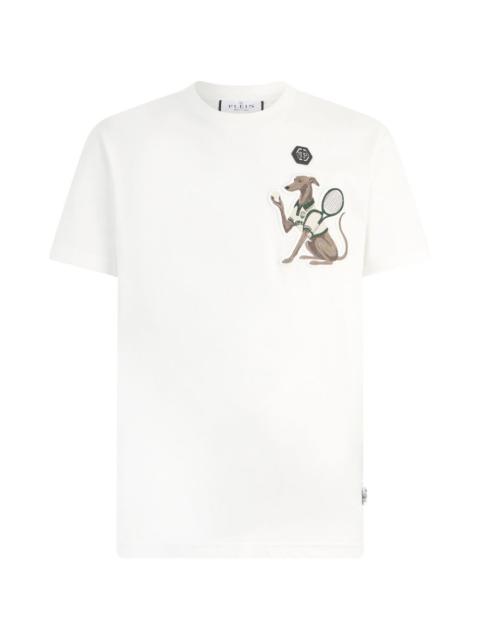 PHILIPP PLEIN embroidered-patch round-neck T-shirt