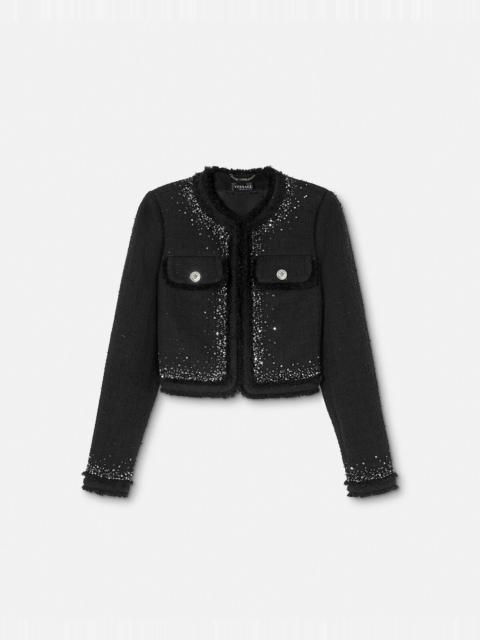 Embellished Tweed Cardigan Jacket