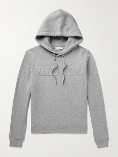 Valentino Logo-Embossed Cotton-Jersey Hoodie