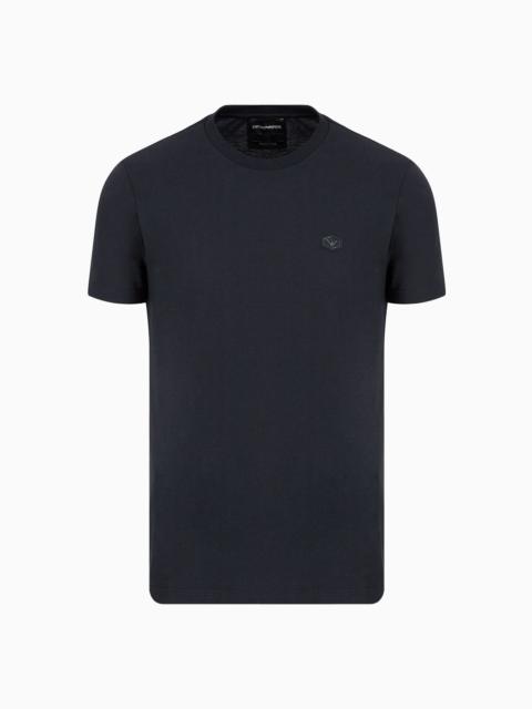 EMPORIO ARMANI Supima jersey T-shirt with micro logo patch