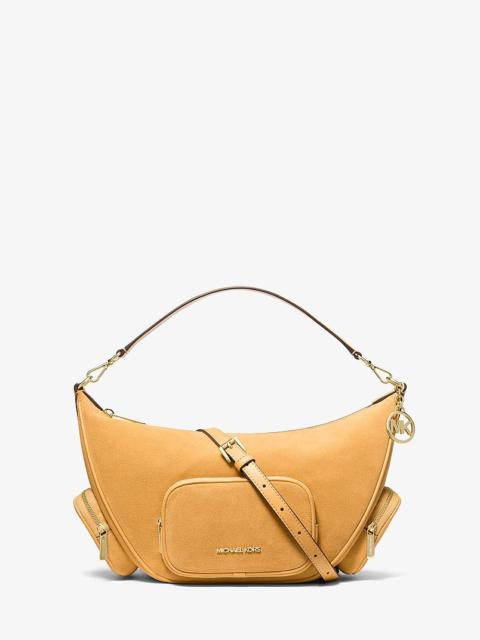 MICHAEL KORS Merritt Medium Suede Convertible Shoulder Bag
