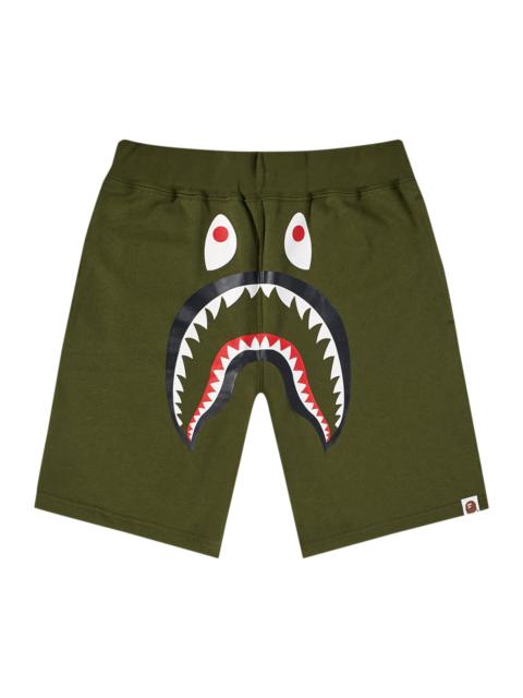 A BATHING APE® BAPE Shark Sweatshorts 'Olive/Olive Drab'