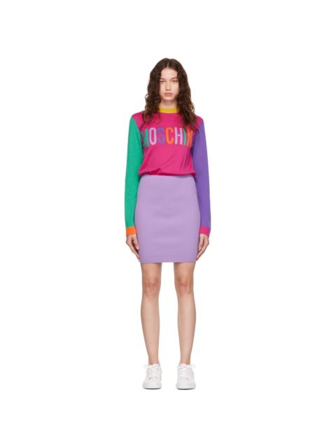 Moschino Pink Color Block Minidress