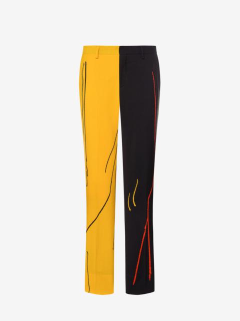 Moschino TONY VIRAMONTES ARCHIVE TWO-TONE TROUSERS