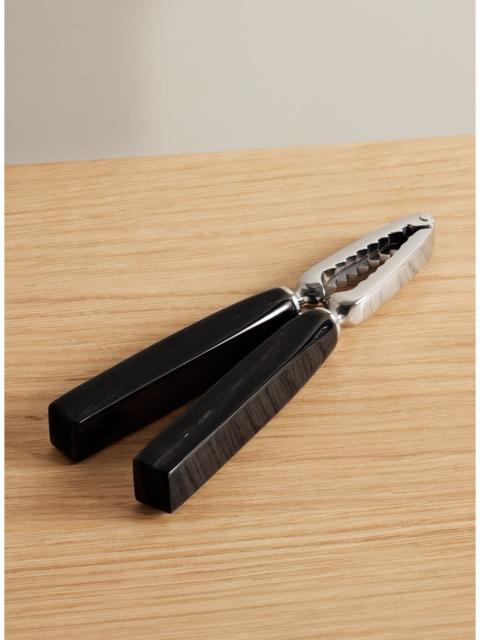 Brunello Cucinelli Stainless steel and horn nut cracker Black