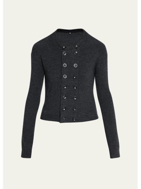 R13 Double-Breasted Merino Wool Cardigan