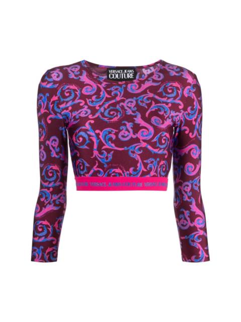 Barocco-print crop top