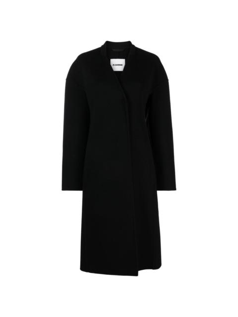 long-sleeve wool coat