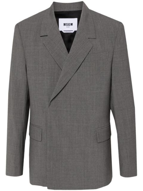MSGM logo-patch blazer
