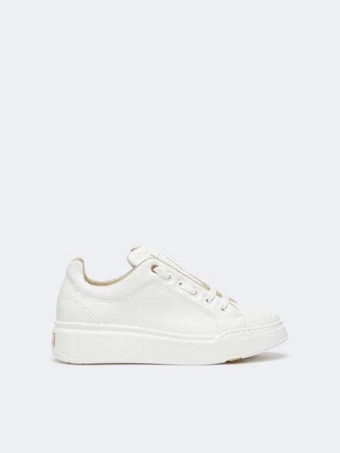 Max Mara MAXIV Leather sneakers - OPTICAL WHITE