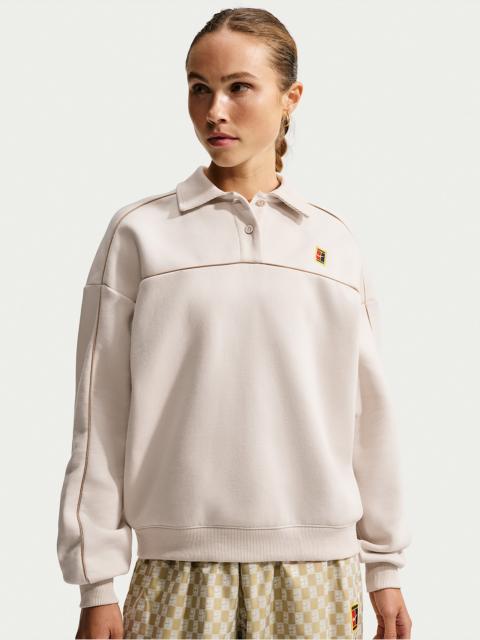Nike NikeCourt Court Collection Women's Long-Sleeve Fleece Tennis Top