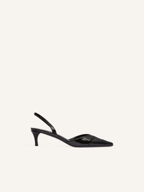 courrèges VINYL TOE CAP SLINBACKS