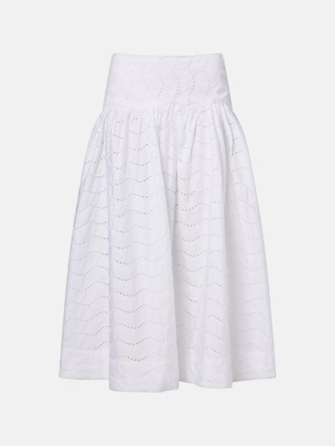 Polo Ralph Lauren Broderie anglaise cotton midi skirt