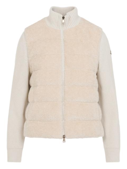 Moncler Moncler Padded Teddy Wool Zip-up Cardigan