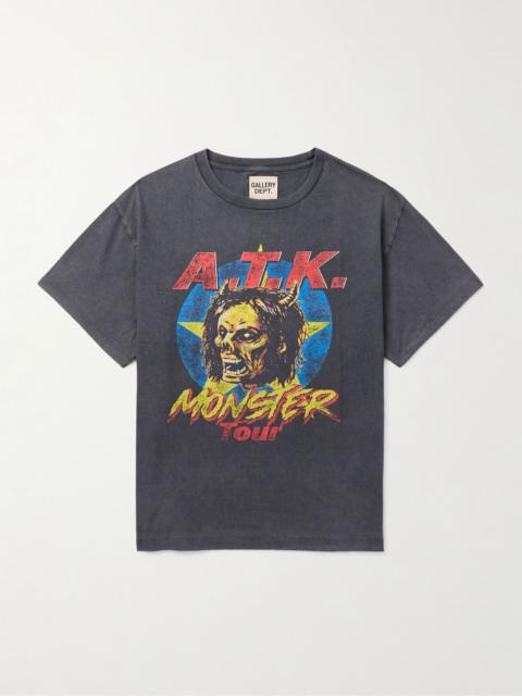 GALLERY DEPT. ATK Monster Tour Printed Cotton-Jersey T-Shirt Black