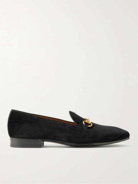 GUCCI Gallipoli Horsebit Velvet Loafers