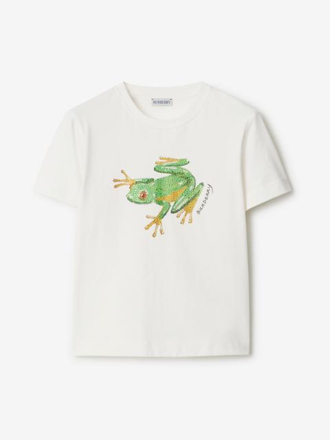 Boxy Crystal Frog Cotton T-shirt