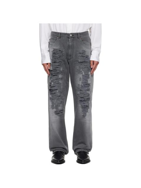 MM6 Maison Margiela Gray 5-Pocket Jeans