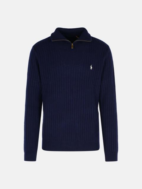 Polo Ralph Lauren NAVY WOOL AND COTTON SWEATER