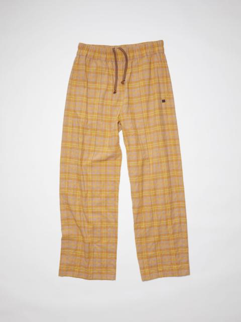 Check trousers - Brown/orange