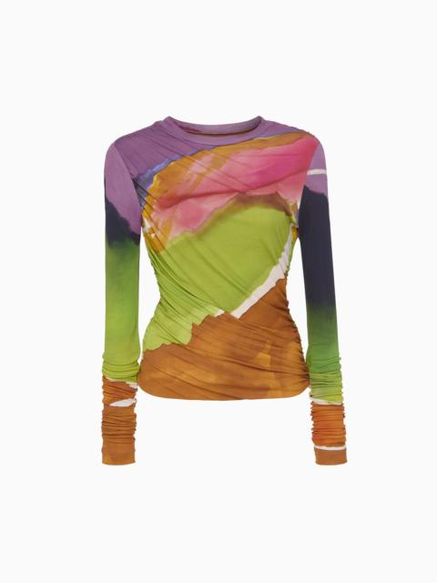 ULLA JOHNSON Paradis Ruched Jersey Top