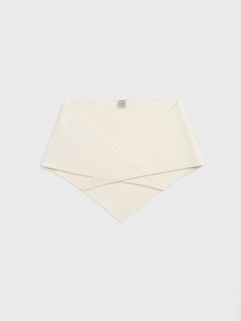 TOTEME Triangle wool scarf ecru