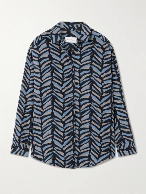 MATTEAU Printed Silk Crepe De Chine Shirt