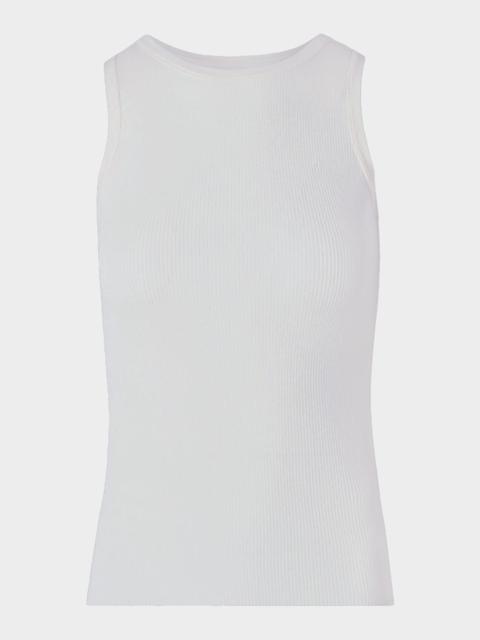 AKRIS Silk-Cotton Rib Tank Top