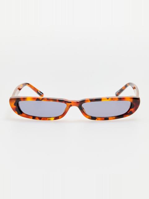 LINDA FARROW Thea Angular Sunglasses in Tortoiseshell