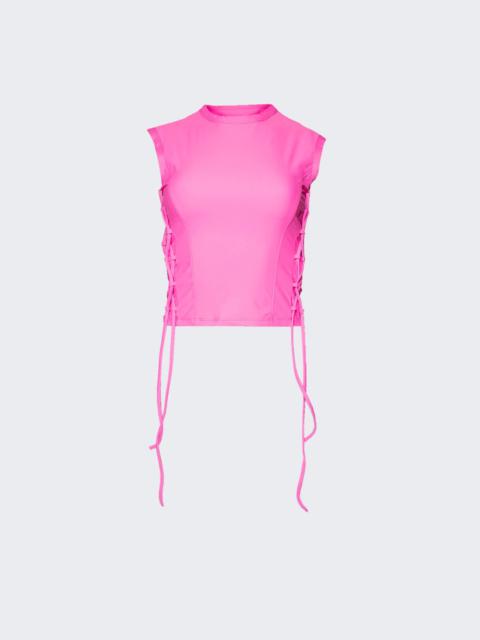 VETEMENTS Tie Fastening Tank Top Hot Pink