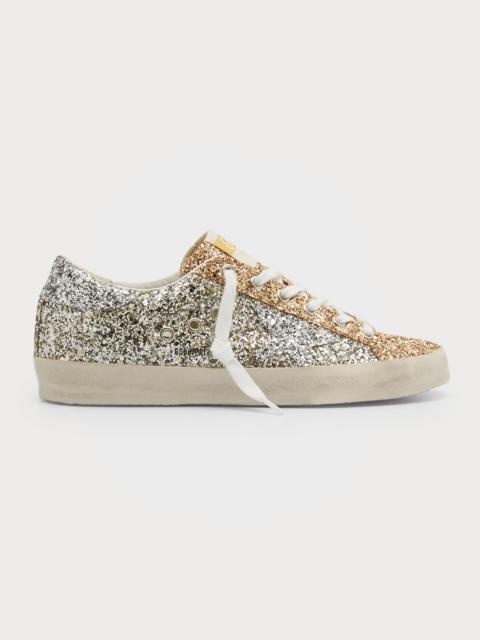 Golden Goose Superstar Bicolor Glitter Low-Top Sneakers