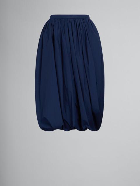 DEEP BLUE BIO POPLIN BALLOON MIDI SKIRT