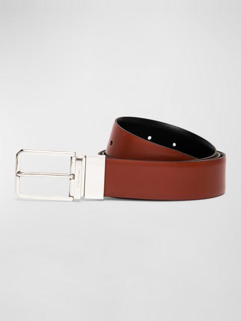 Santoni Men's Reversible Leather Belt