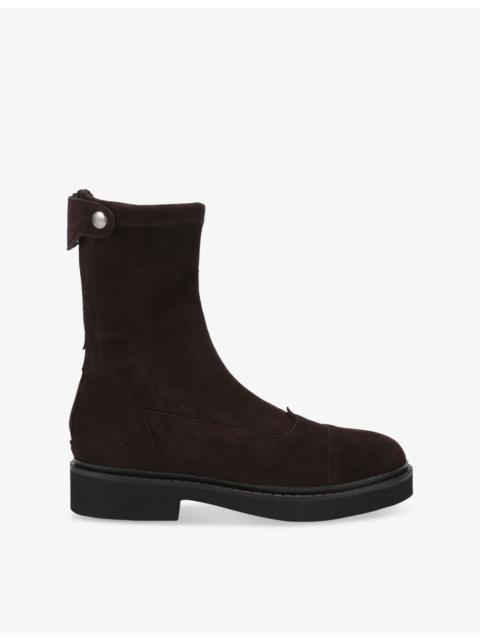 STEVE MADDEN Myer Flat Suede Ankle Boots