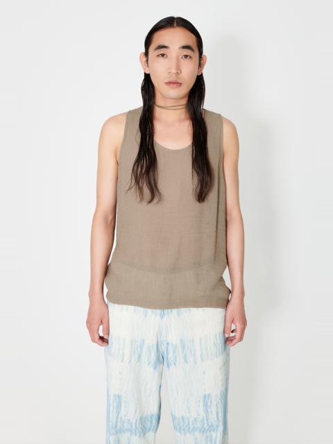 Our Legacy Singlet Almond Muck Ruffle Viscose