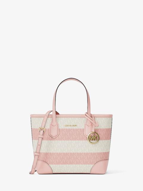 MICHAEL KORS Eva Extra-Small Striped Signature Logo Convertible Tote Bag