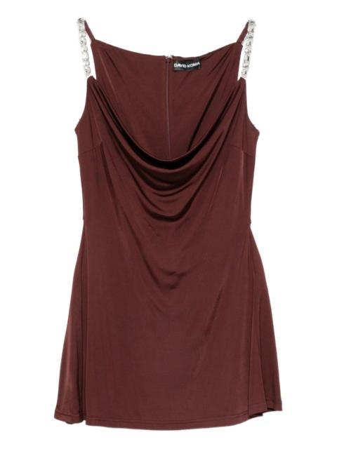 David Koma crystal-embellished mini dress