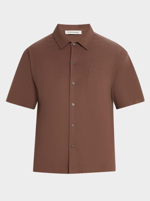 FRAME Men's Pique Button-Down Shirt