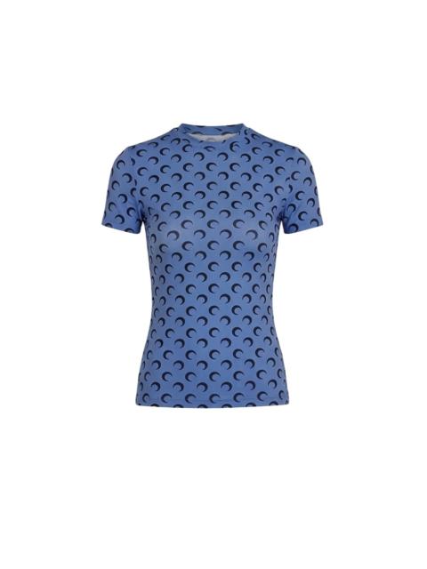 Marine Serre Moon printed jersey short sleeves crewneck top