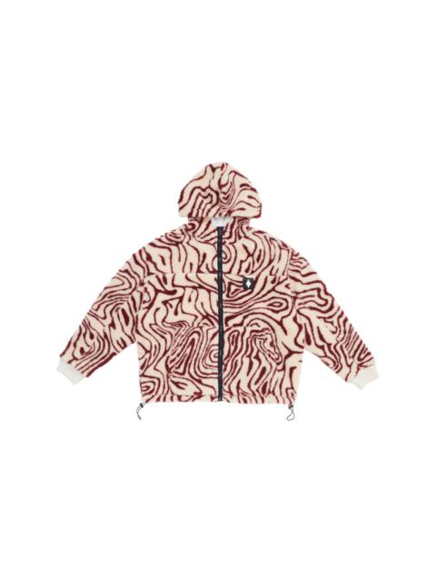 printed fleece jacket