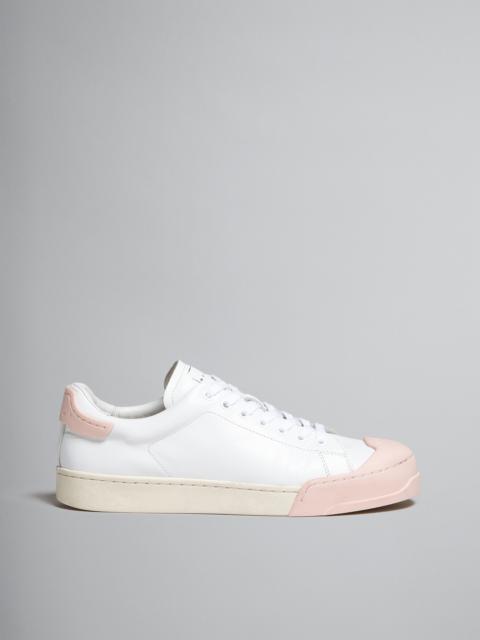 DADA BUMPER SNEAKER IN WHITE AND PINK LEATHER