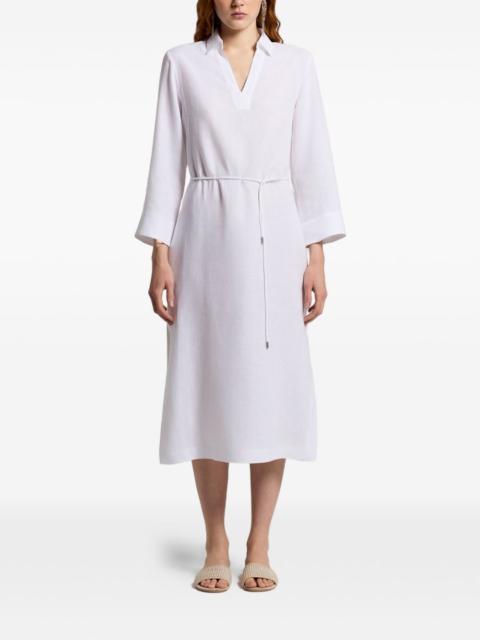 PESERICO V-neck tie-detail midi dress