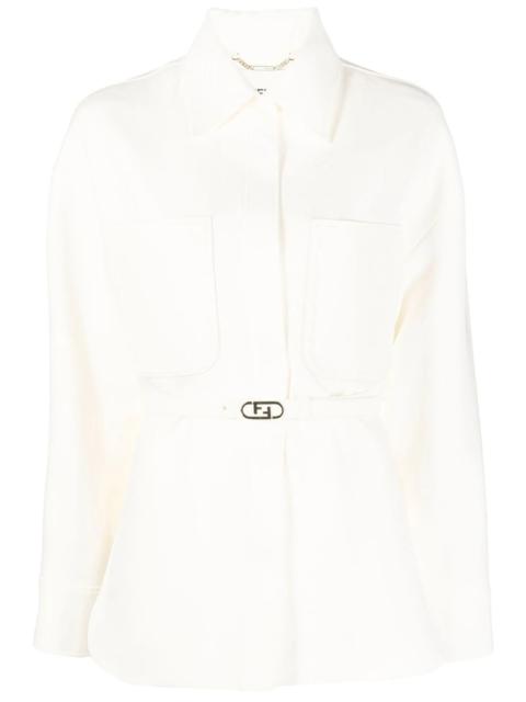 FENDI Logo-buckle Fitted Jacket