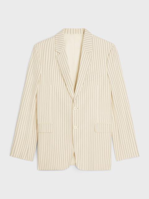 CELINE classic jacket in striped wool