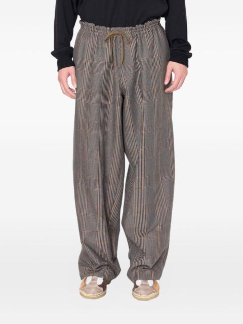 Kolor checked drawstring trousers