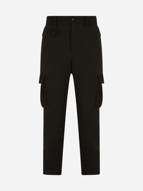 Stretch wool cargo pants