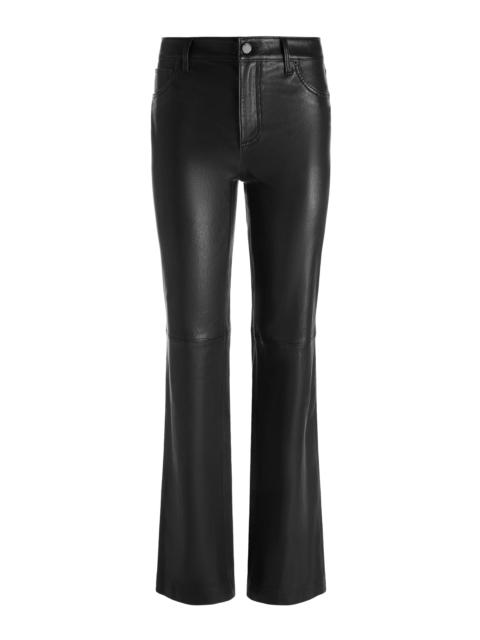 Alice + Olivia AMAZING LEATHER HIGH RISE PANT