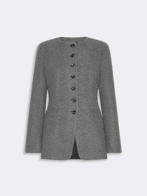 Max Mara FALLA Cashmere crew-neck jacket - DARK GREY