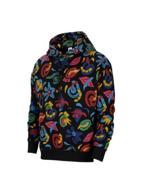 Nike Nike Lab Collection Casual Print Hooded Pullover Long Sleeve Sweater For Men Multi-Color 'Multi Blac