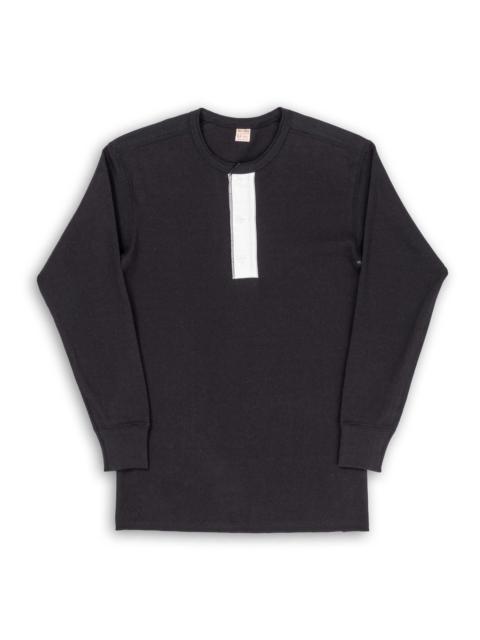 The Real McCoys The Real McCoy's Union Henley Undershirt L/S Black